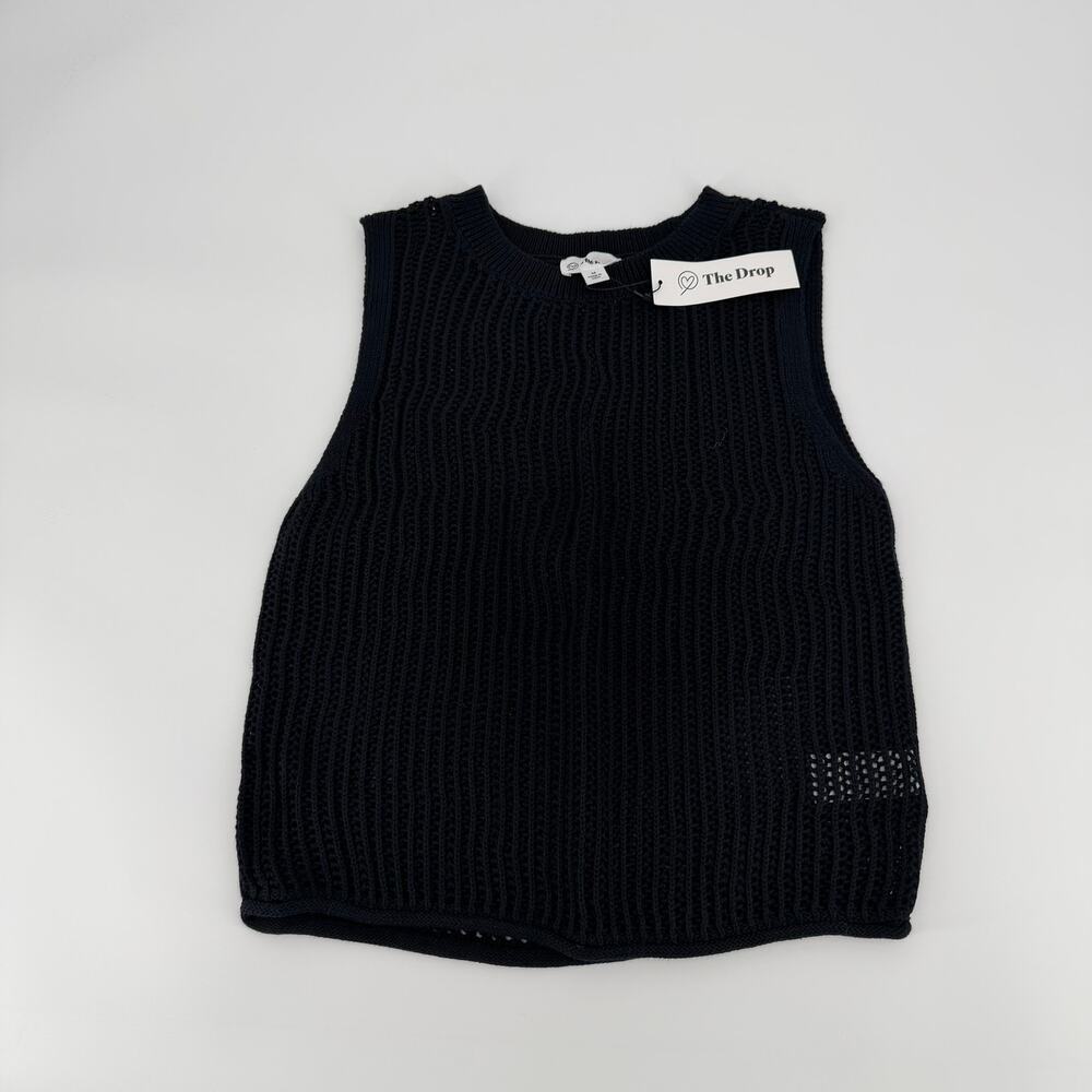The Drop Black Ribbed Sweater Tank - Women's Medium NWT